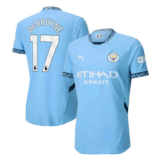 Manchester City Tröja DE BRUYNE #17 2024/25 Hemma Blå