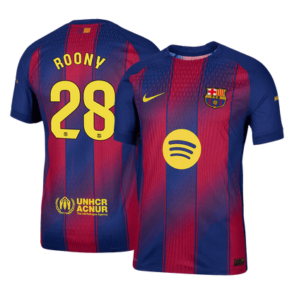 Barcelona Tröja ROONY #28 2025/26 Hemma Röd & Blå
