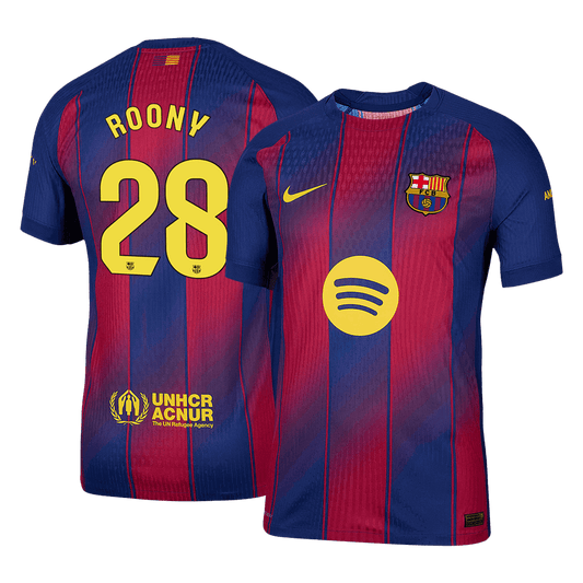 Barcelona Tröja ROONY #28 2025/26 Hemma Röd & Blå