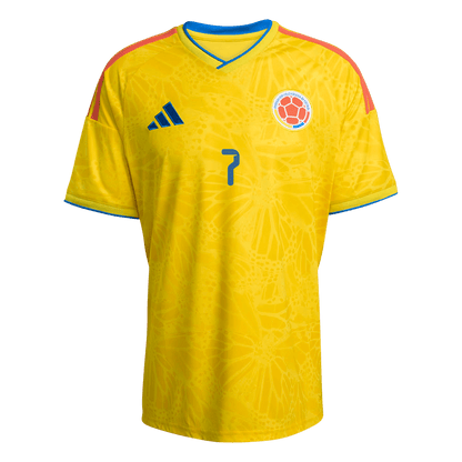 Colombia Tröja LUIS DíAZ #7 2026 Hemma Gul-10