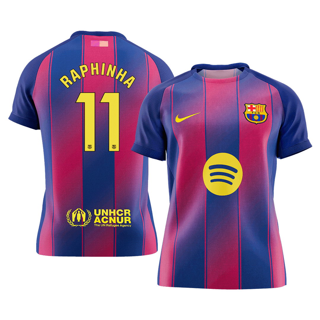 RAPHINHA #11 Barcelona Tröja 2025/26 Hemma Premium Röd & Blå