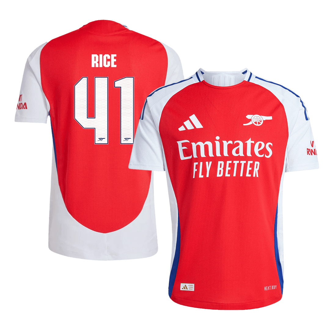 Arsenal Tröja RICE #41 2024/25 Hemma Röd - UCL