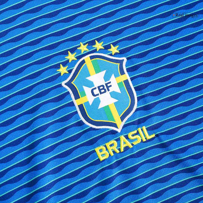 Brasilien Tröja 2024 Borta Blå-6