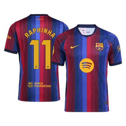 Barcelona Tröja RAPHINHA #11 2026/27 Hemma Blue&Garnet
