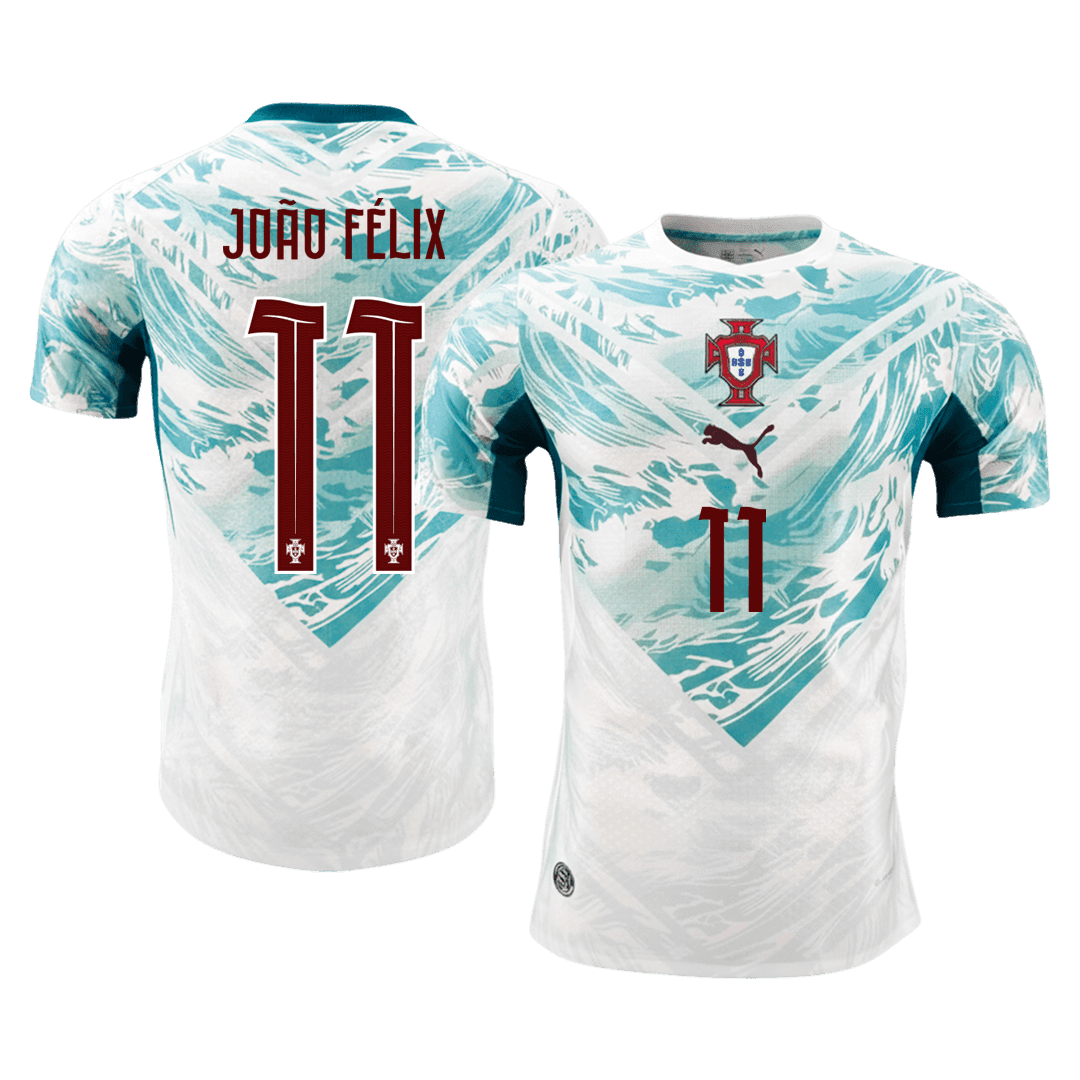 Portugal Tröja JOÃO FÉLIX #11 2026 Borta Autentisk White&Green