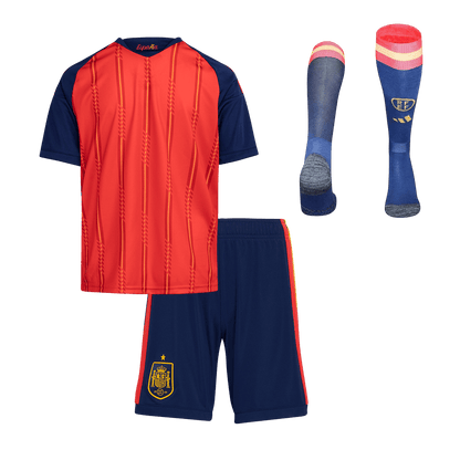 Spanien Tröja 2026 Hemmaställ Röd Barn-11