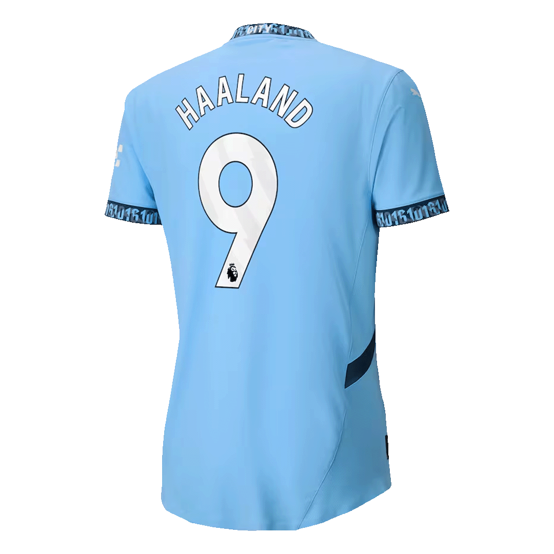 Manchester City Tröja HAALAND #9 2024/25 Hemma Blå-2