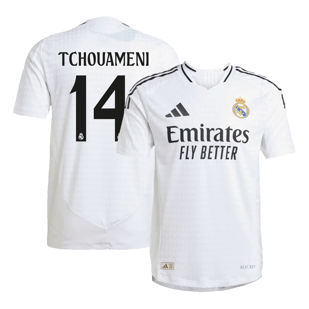 Real Madrid Tröja TCHOUAMENI #14 2024/25 Hemma Vit