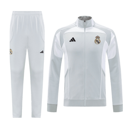 Real Madrid Hemma Träningsset (Jacka+Byxor) 2025/26 Grå