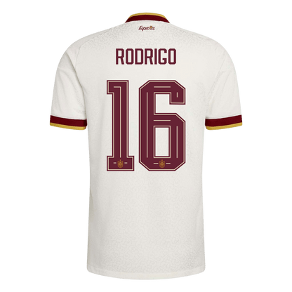 Spanien Tröja RODRIGO #16 2026 Borta Autentisk Vit-10