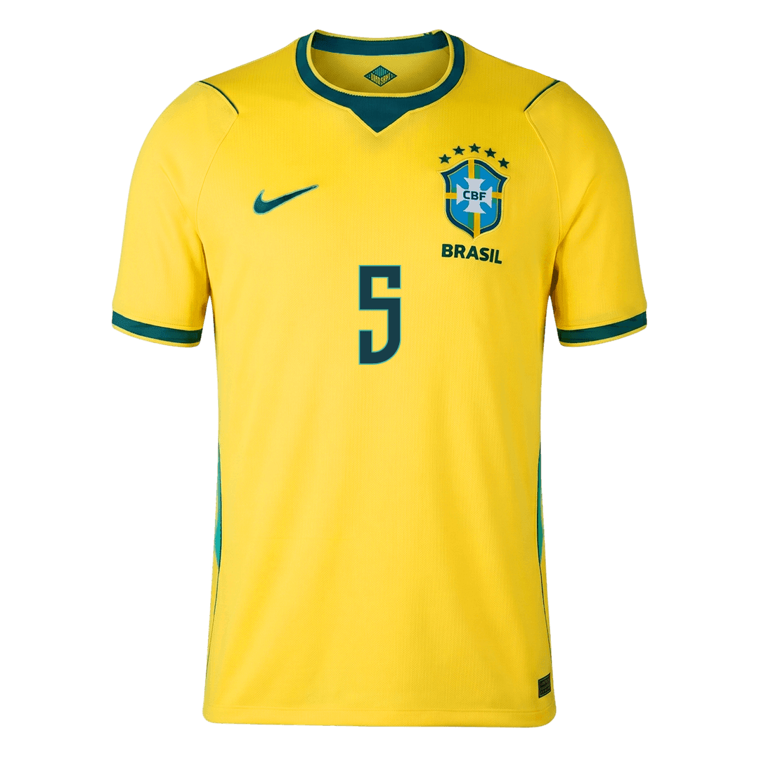Brasilien Tröja CASEMIRO #5 2026 Hemma Gul