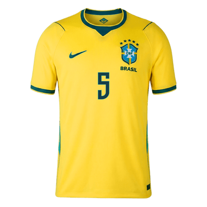 Brasilien Tröja CASEMIRO #5 2026 Hemma Gul-6