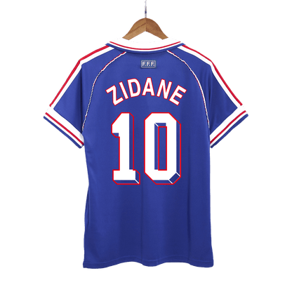 ZIDANE #10 Frankrike Hemmatröja 1998 Retro Tröja
 Blå