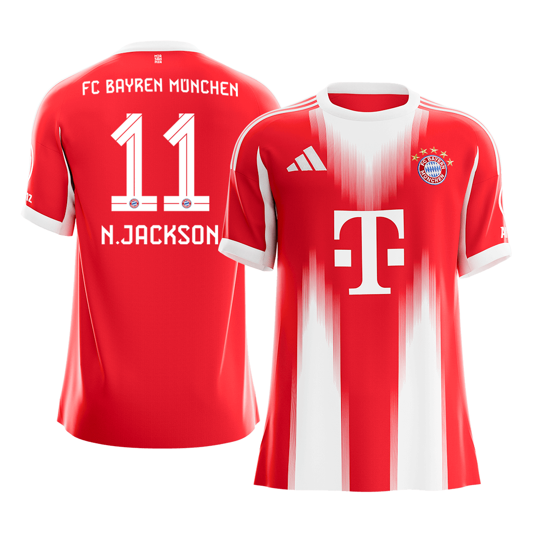 N.JACKSON #11 Bayern Munich Tröja 2025/26 Hemma Premium Röd