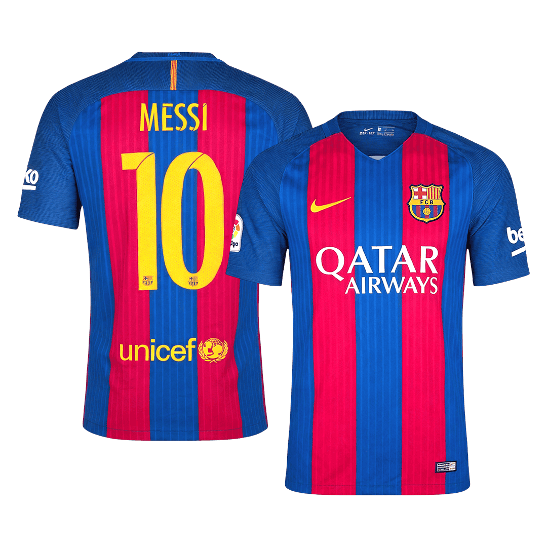 MESSI #10 Barcelona Hemmatröja 2016/17 Retro Tröja
 Röd & Blå