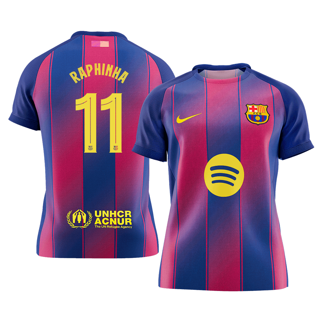 RAPHINHA #11 Barcelona Tröja 2025/26 Hemma Premium Röd & Blå - UCL