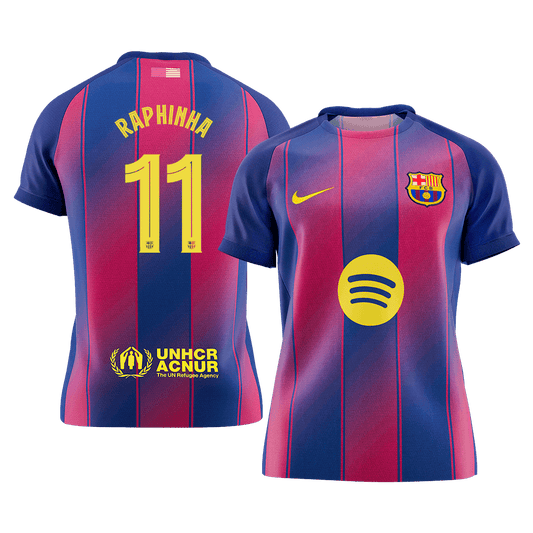 RAPHINHA #11 Barcelona Tröja 2025/26 Hemma Premium Röd & Blå - UCL