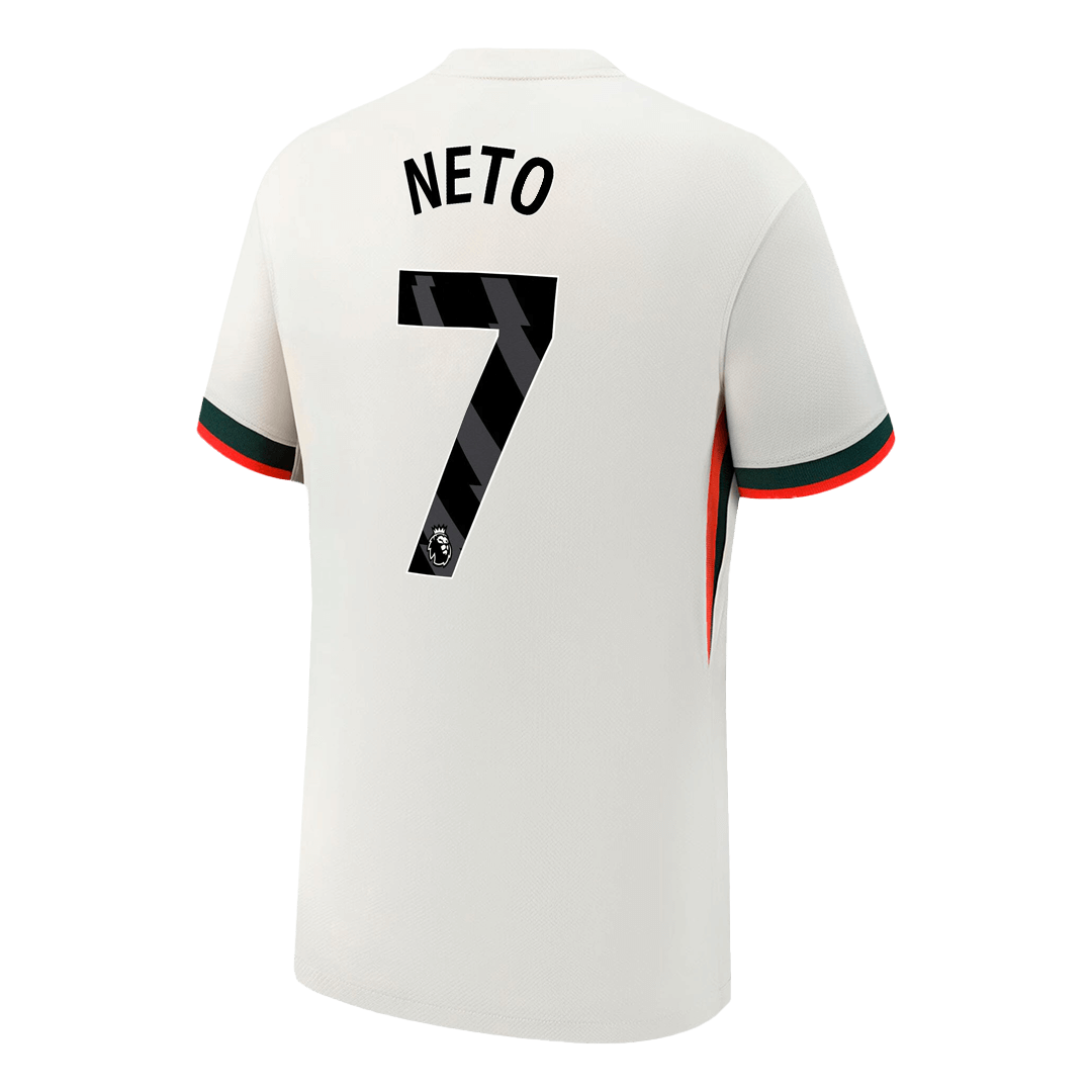 Chelsea Tröja NETO #7 2025/26 Borta Vit-9