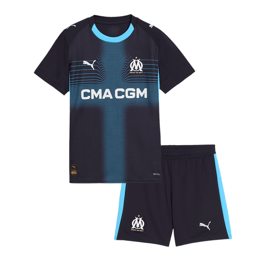 Marseille Tröja 2025/26 Borta Mörkblå Barn