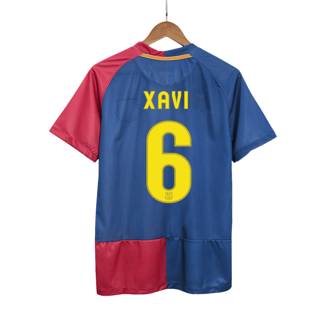 XAVI #6 Barcelona Hemmatröja 2008/09 Retro Tröja
 Blue&Red - UCL Final