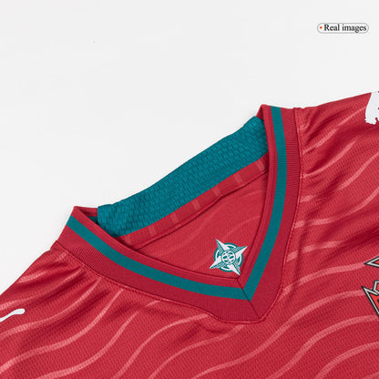 Portugal Tröja RONALDO #7 2026 Hemma Röd Barn Premium-10