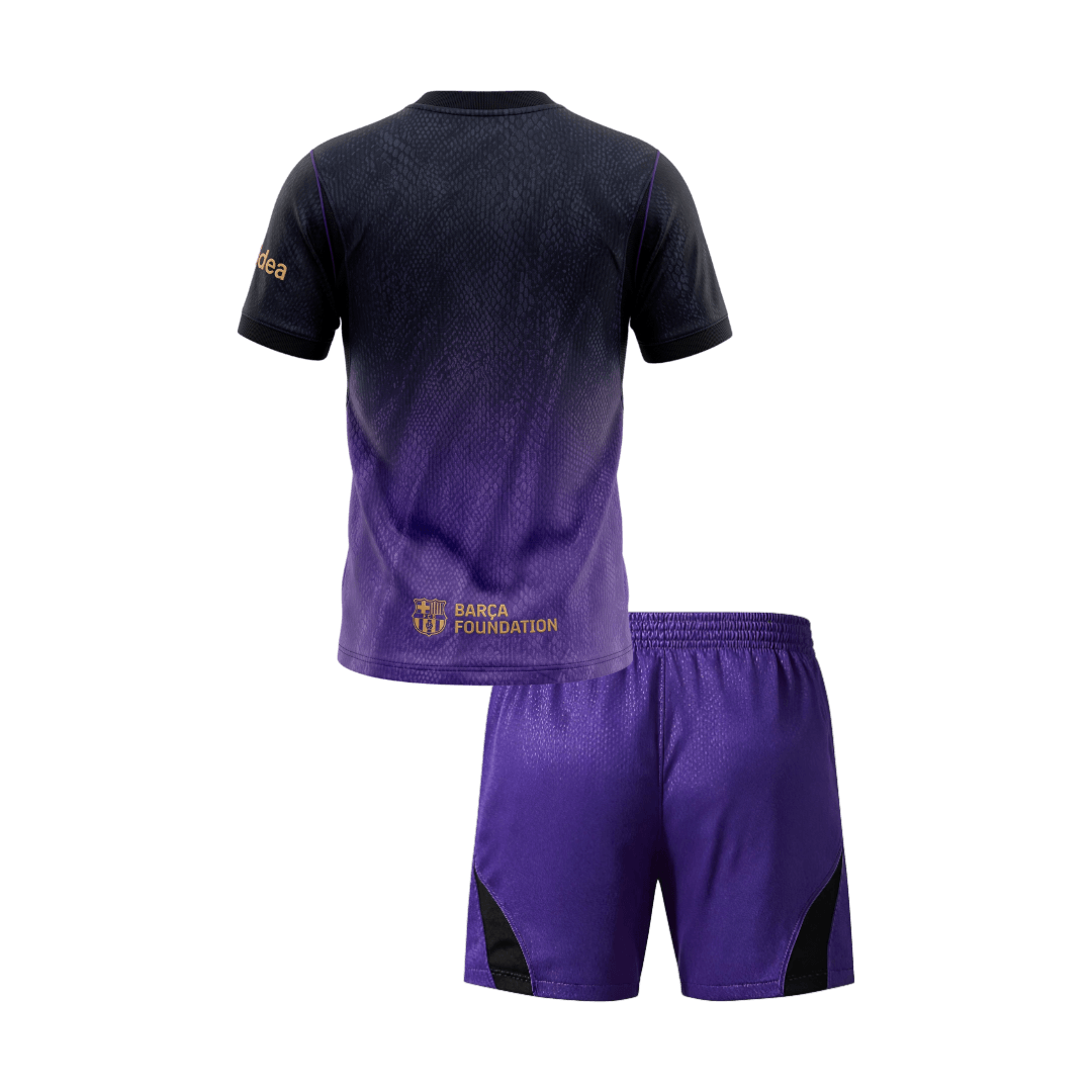 Barcelona Tröja 2026/27 Borta Lila Barn