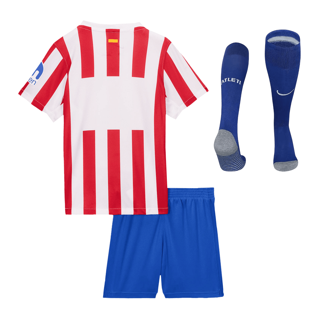Atletico Madrid Tröja 2025/26 Hemmaställ Röd & Vit Barn-16