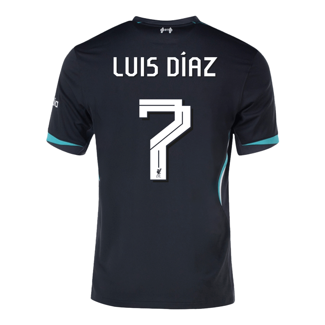 Liverpool Tröja LUIS DÍAZ #7 2024/25 Borta - UCL-10