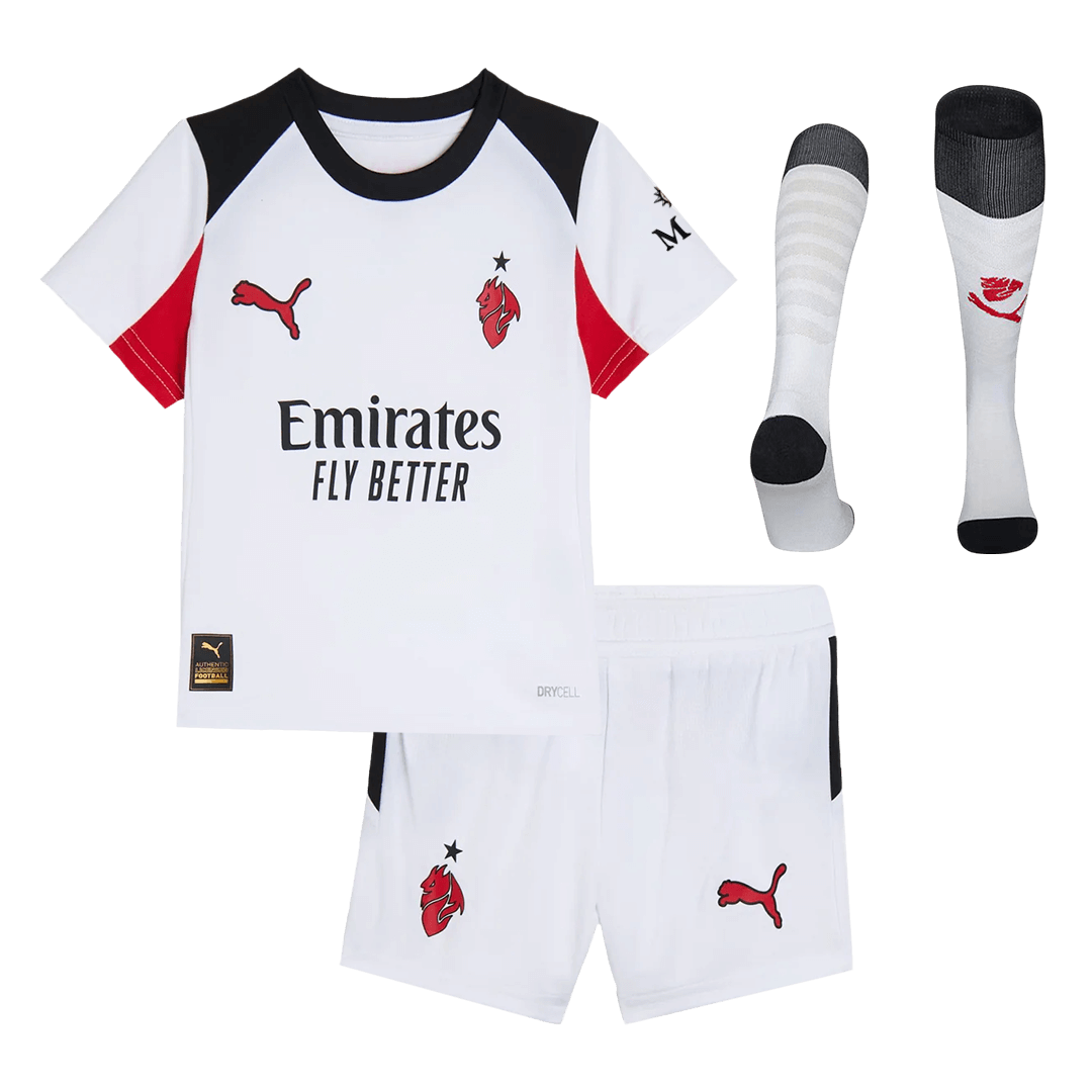 AC Milan Tröja 2025/26 Bortaställ Vit Barn
