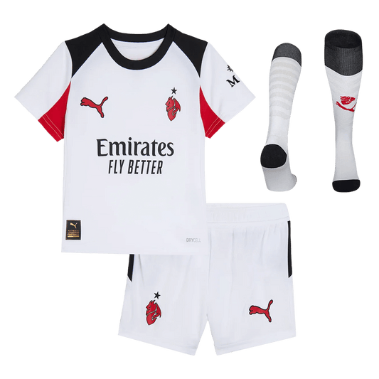 AC Milan Tröja 2025/26 Bortaställ Vit Barn