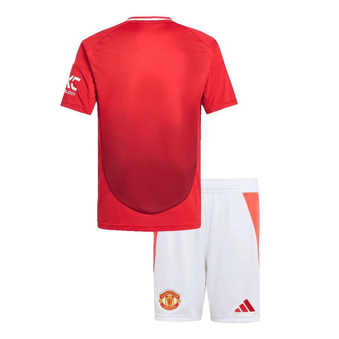 Manchester United Tröja 2024/25 Hemma Röd Barn