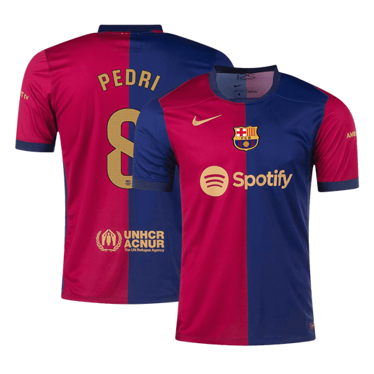 Barcelona Tröja PEDRI #8 2024/25 Hemma Röd & Blå