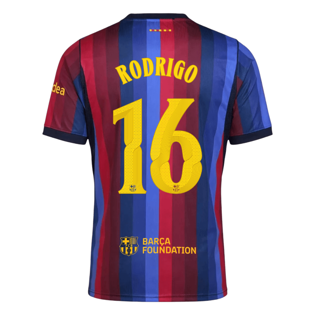 Barcelona Tröja RODRIGO #16 2026/27 Hemma Blue&Garnet - UCL-3