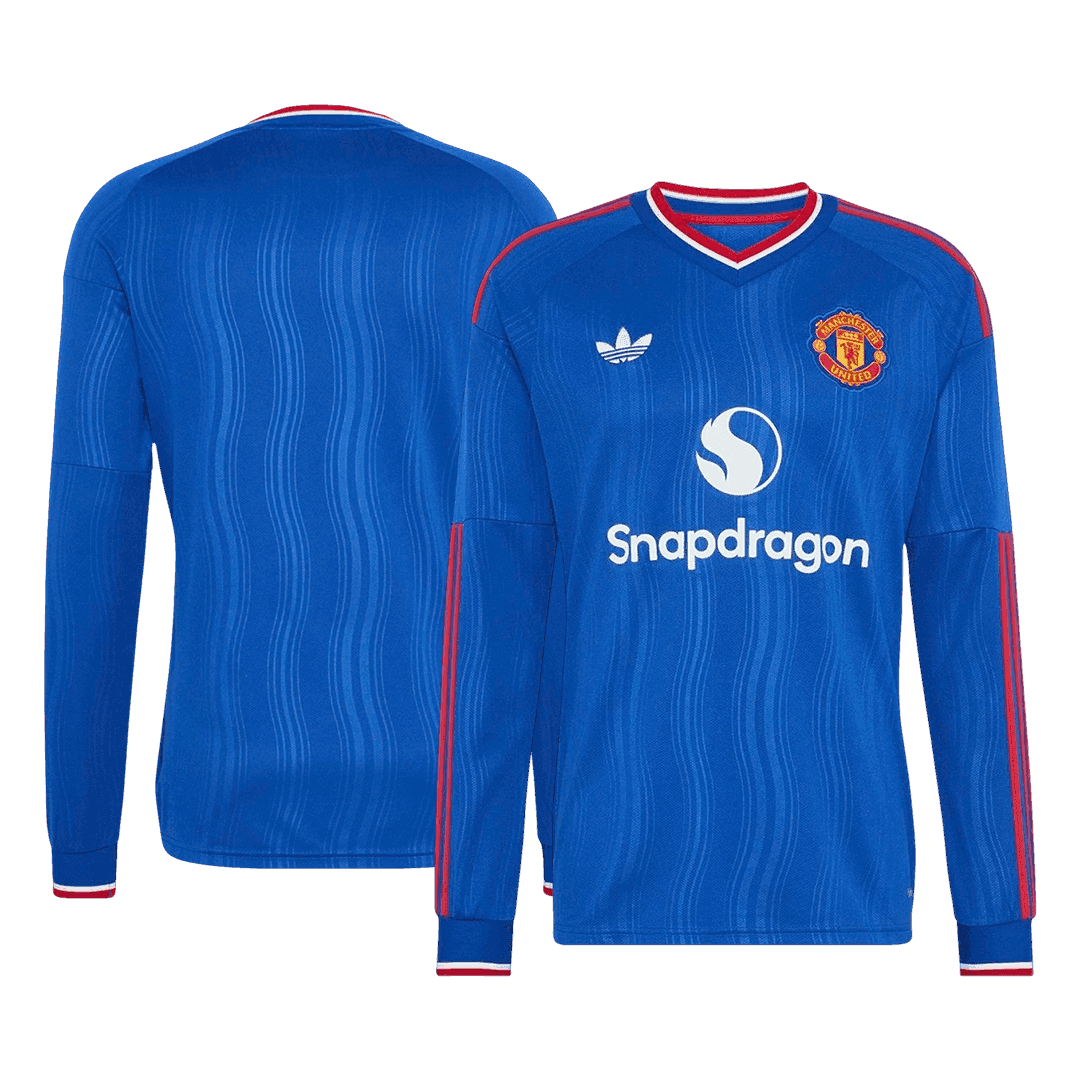 Manchester United Tröja 2026/27 Borta Långärmad Blå