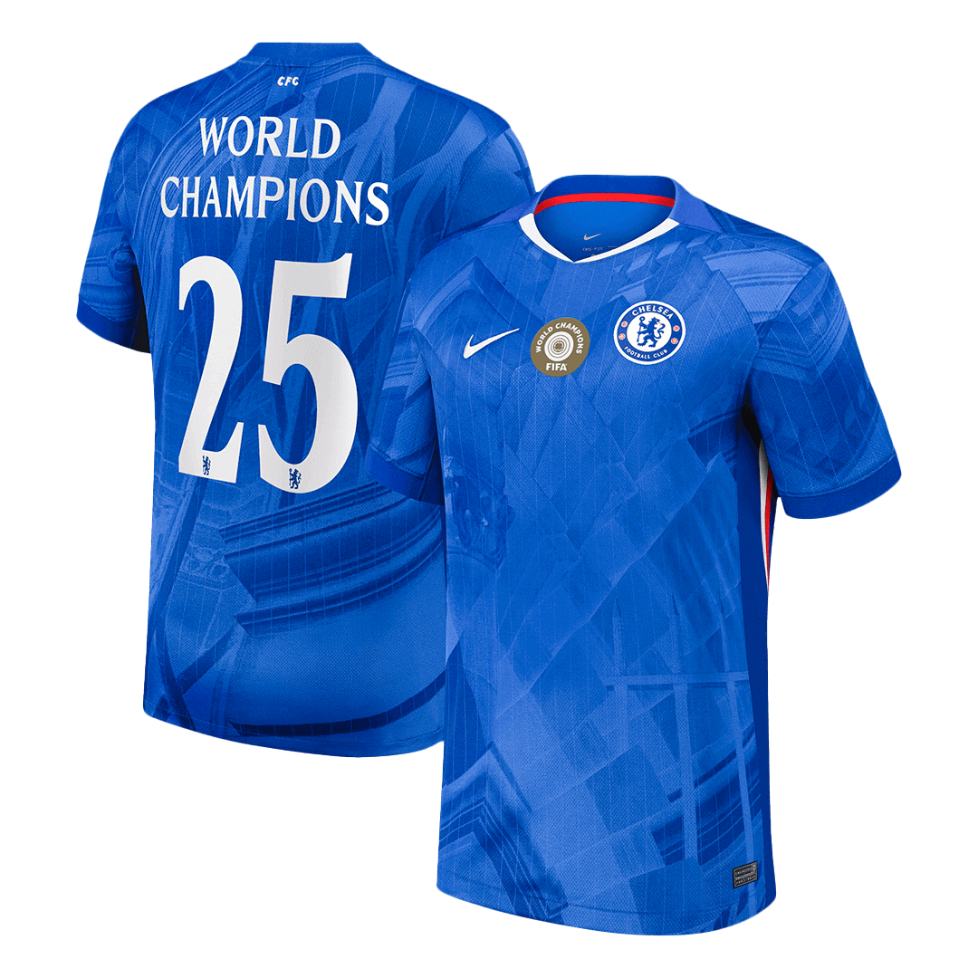 WORLD CHAMPIONS #25 Chelsea Tröja 2025/26 Hemma Premium Blå