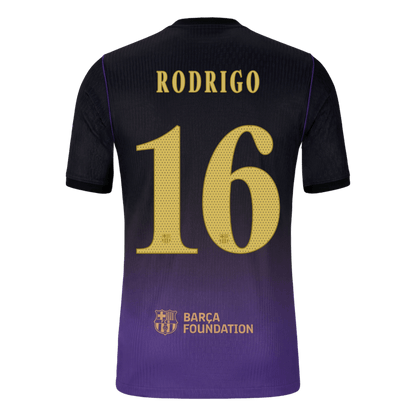 Barcelona Tröja RODRIGO #16 2026/27 Borta Autentisk Black/Purple - UCL-3