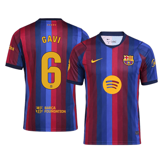 Barcelona Tröja GAVI #6 2026/27 Hemma Blue&Garnet