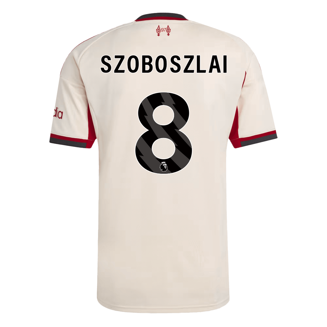 Liverpool Tröja SZOBOSZLAI #8 2025/26 Borta Vit-9
