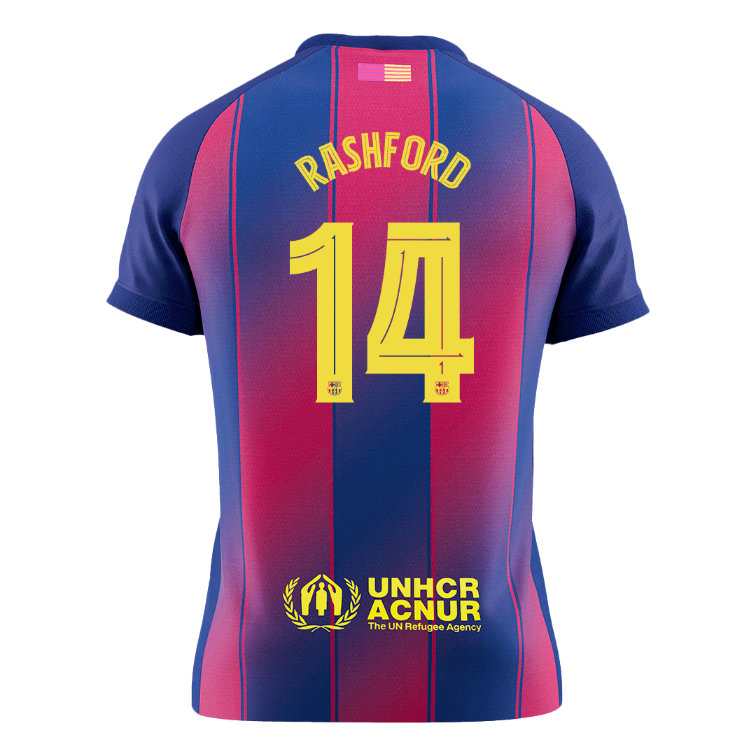 RASHFORD #14 Barcelona Tröja 2025/26 Hemma Premium Röd & Blå - UCL-9