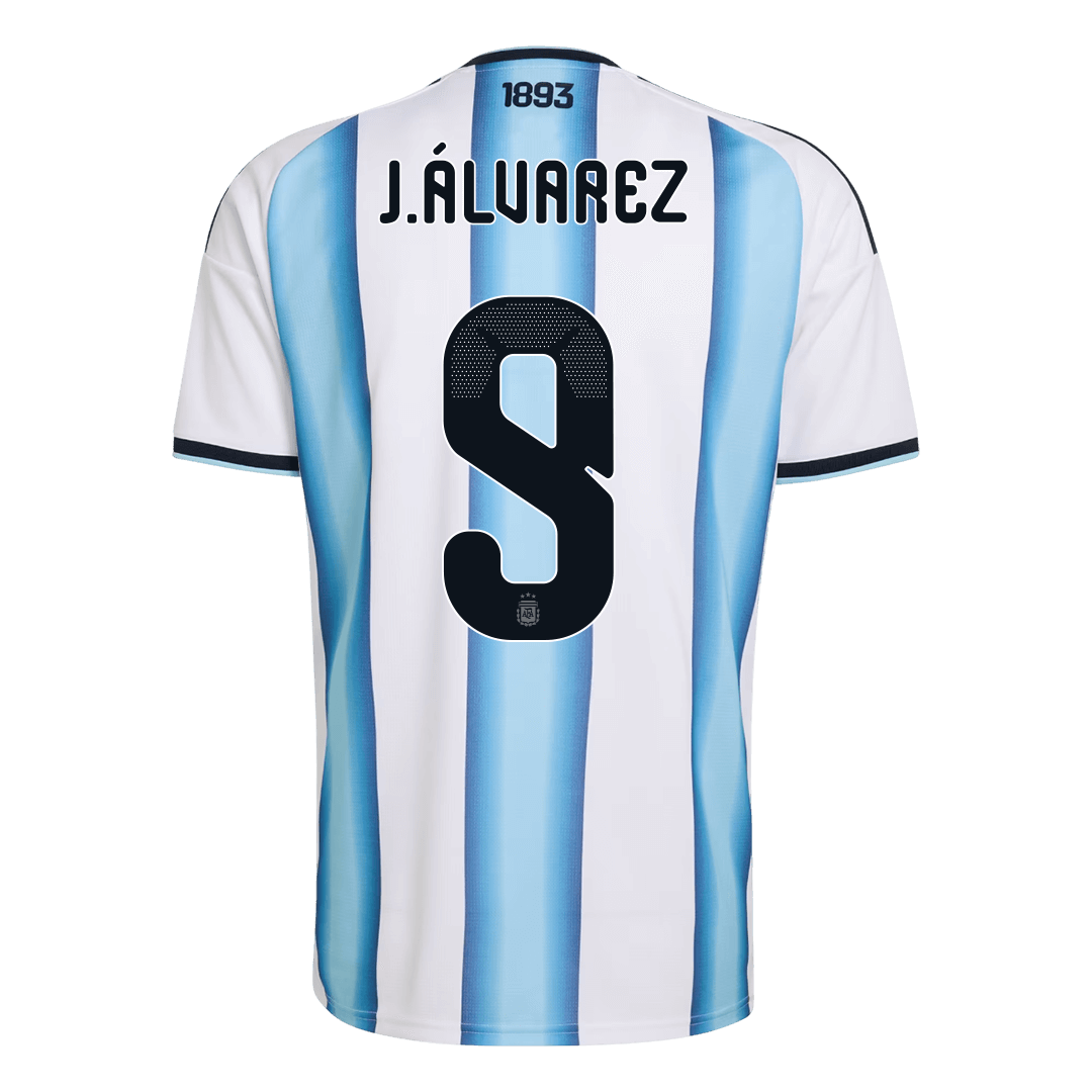 J.ÁLVAREZ #9 Argentina Tröja 2026 Hemma Premium Blå & Vit
