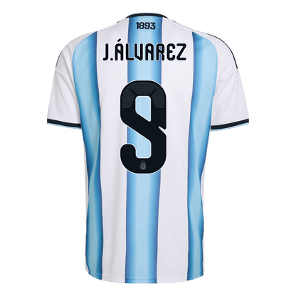 J.ÁLVAREZ #9 Argentina Tröja 2026 Hemma Premium Blå & Vit-9