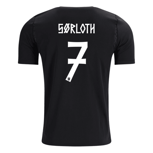 Norge Tröja SØRLOTH #7 2026 Borta Svart-1