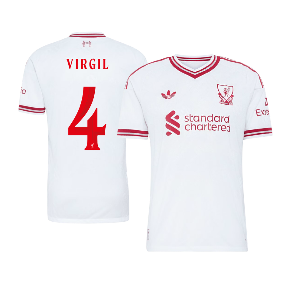 Liverpool Tröja VIRGIL #4 2026/27 Borta Autentisk Vit - UCL