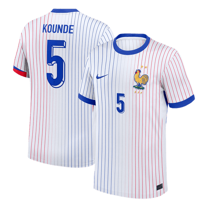 Frankrike Tröja KOUNDE #5 Euro 2024 Borta Vit