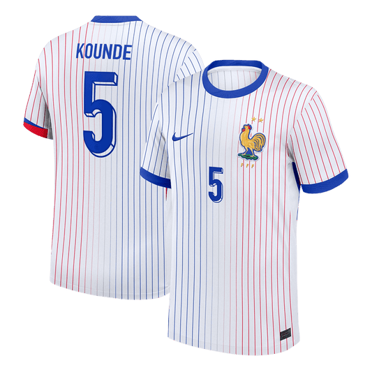 Frankrike Tröja KOUNDE #5 Euro 2024 Borta Vit