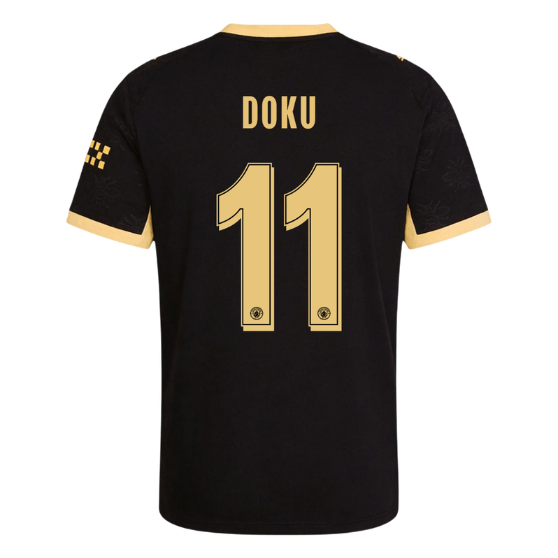 Manchester City Tröja DOKU #11 2026/27 Borta Autentisk Svart - UCL