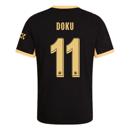 Manchester City Tröja DOKU #11 2026/27 Borta Autentisk Svart - UCL-3