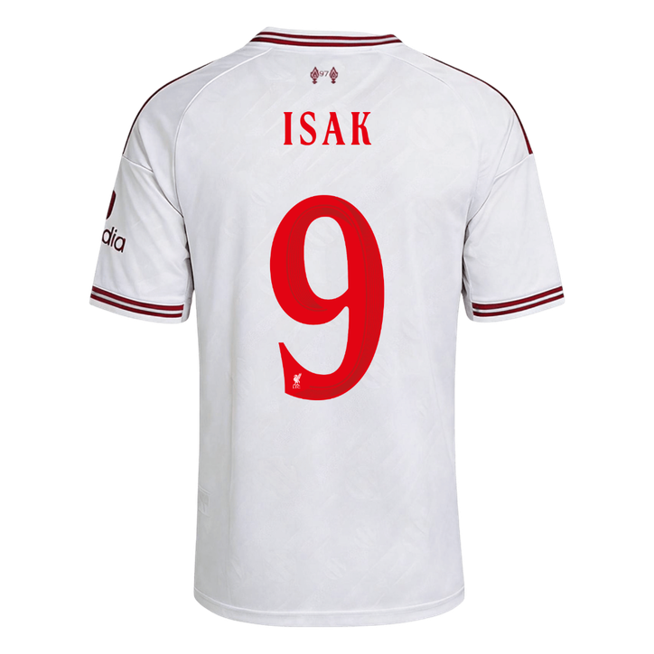 Liverpool Tröja ISAK #9 2026/27 Borta Vit - UCL-3