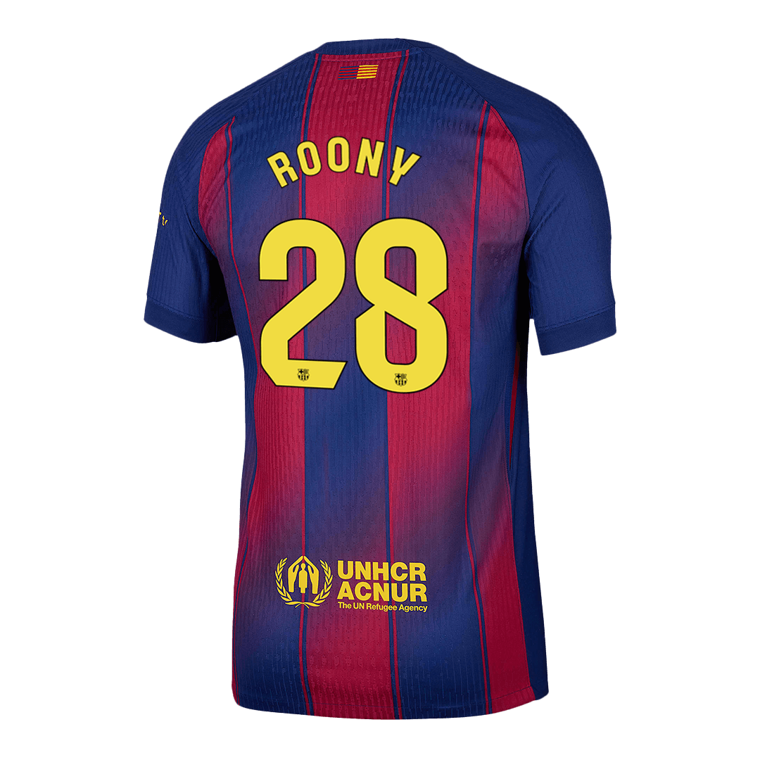 Barcelona Tröja ROONY #28 2025/26 Hemma Röd & Blå