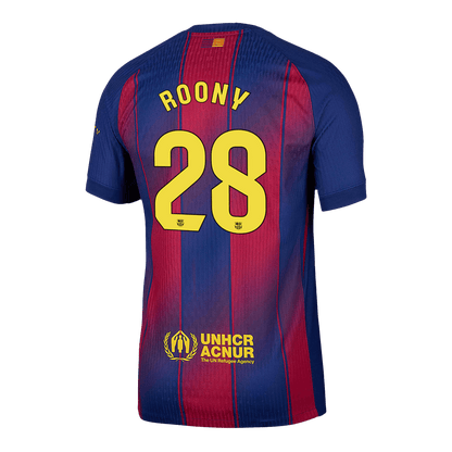 Barcelona Tröja ROONY #28 2025/26 Hemma Röd & Blå-13